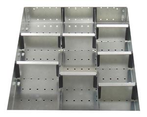 Bott Cubio metal drawer divider kit C 525x650x100/125mm high Bott Cubio Drawer Cabinets 525 x 650 Engineering tool storage cabinets 43020715 